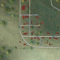 Second close-up of the map of Freeman Spur, Illinois print showing more streets and buildings