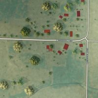 Second close-up of the map of Freistatt, Missouri print showing more streets and buildings
