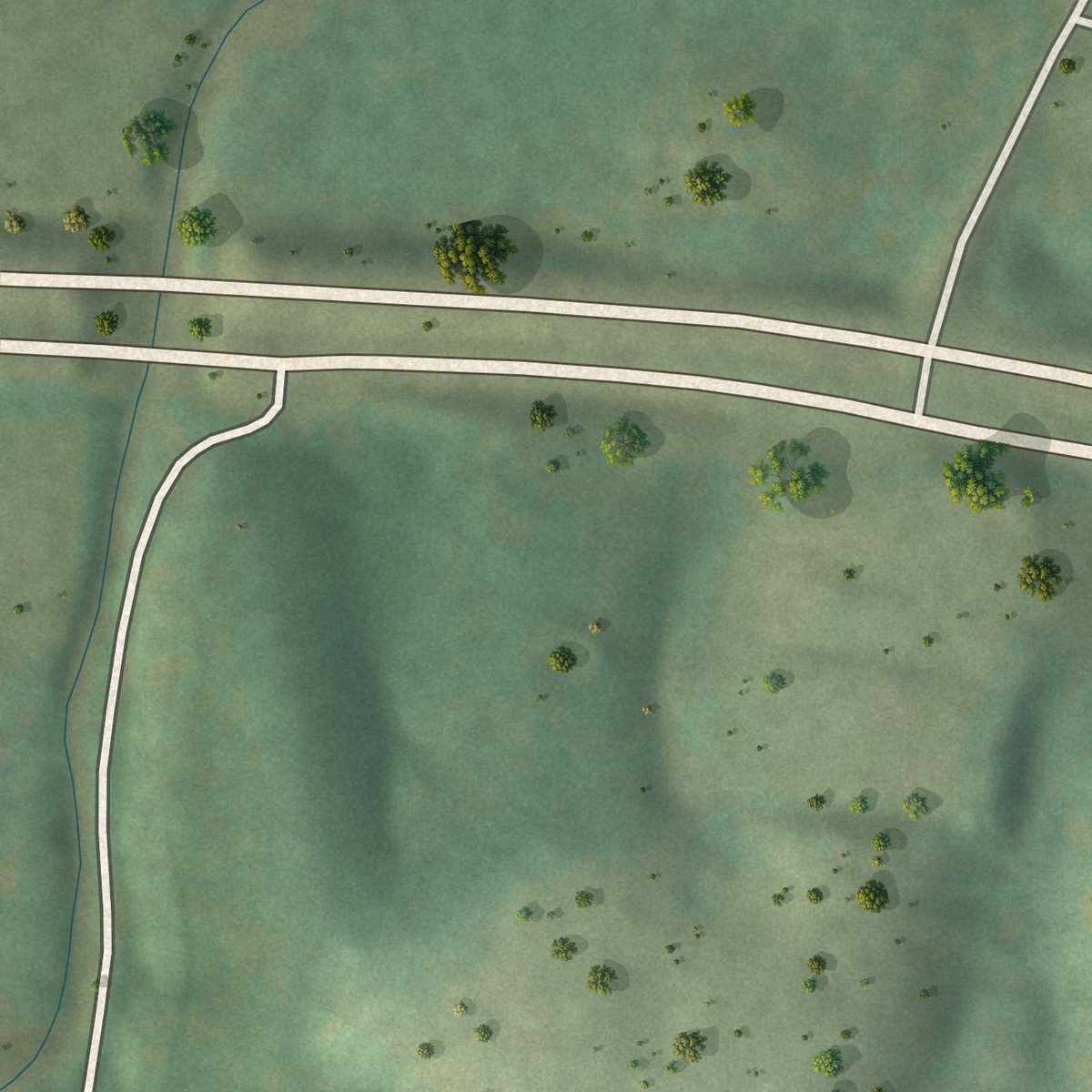 Second close-up of the map of Fremont, Missouri print showing more streets and buildings