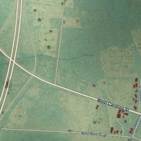 Second close-up of the map of Fremont, North Carolina print showing more streets and buildings
