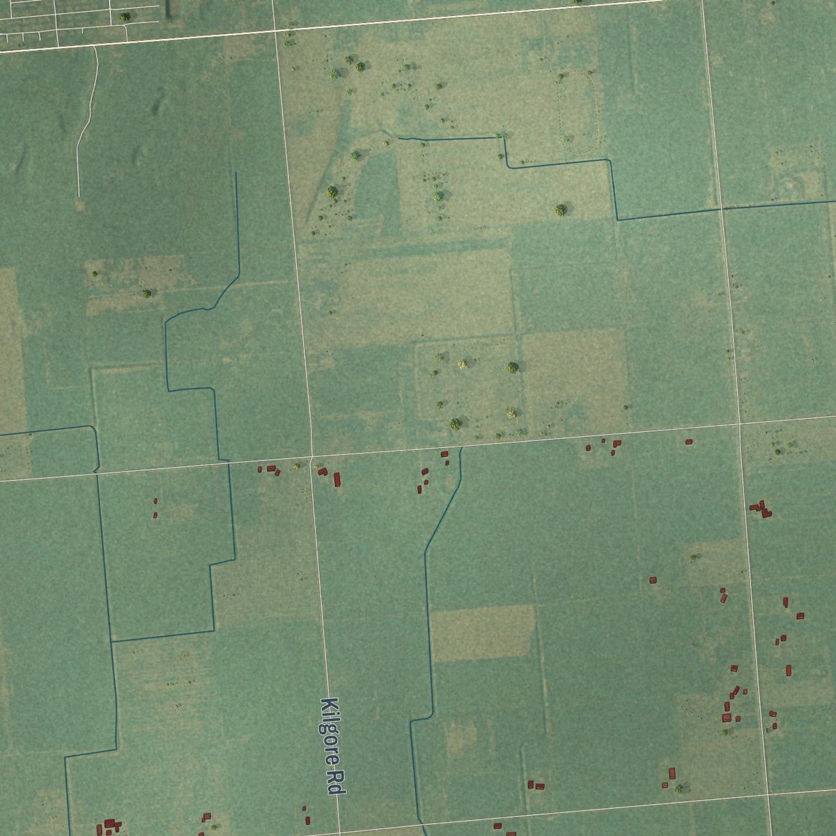 Second close-up of the map of Fremont, Sanilac County, Michigan print showing more streets and buildings