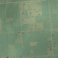Second close-up of the map of Fremont, Sanilac County, Michigan print showing more streets and buildings