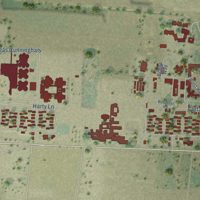 Second close-up of the map of French Camp, California print showing more streets and buildings