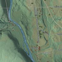 Second close-up of the map of French Creek, Pennsylvania print showing more streets and buildings