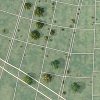 Second close-up of the map of Freret, Louisiana print showing more streets and buildings