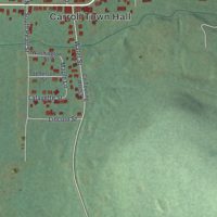 Second close-up of the map of Frewsburg, New York print showing more streets and buildings