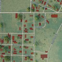 Second close-up of the map of Friars Point, Mississippi print showing more streets and buildings
