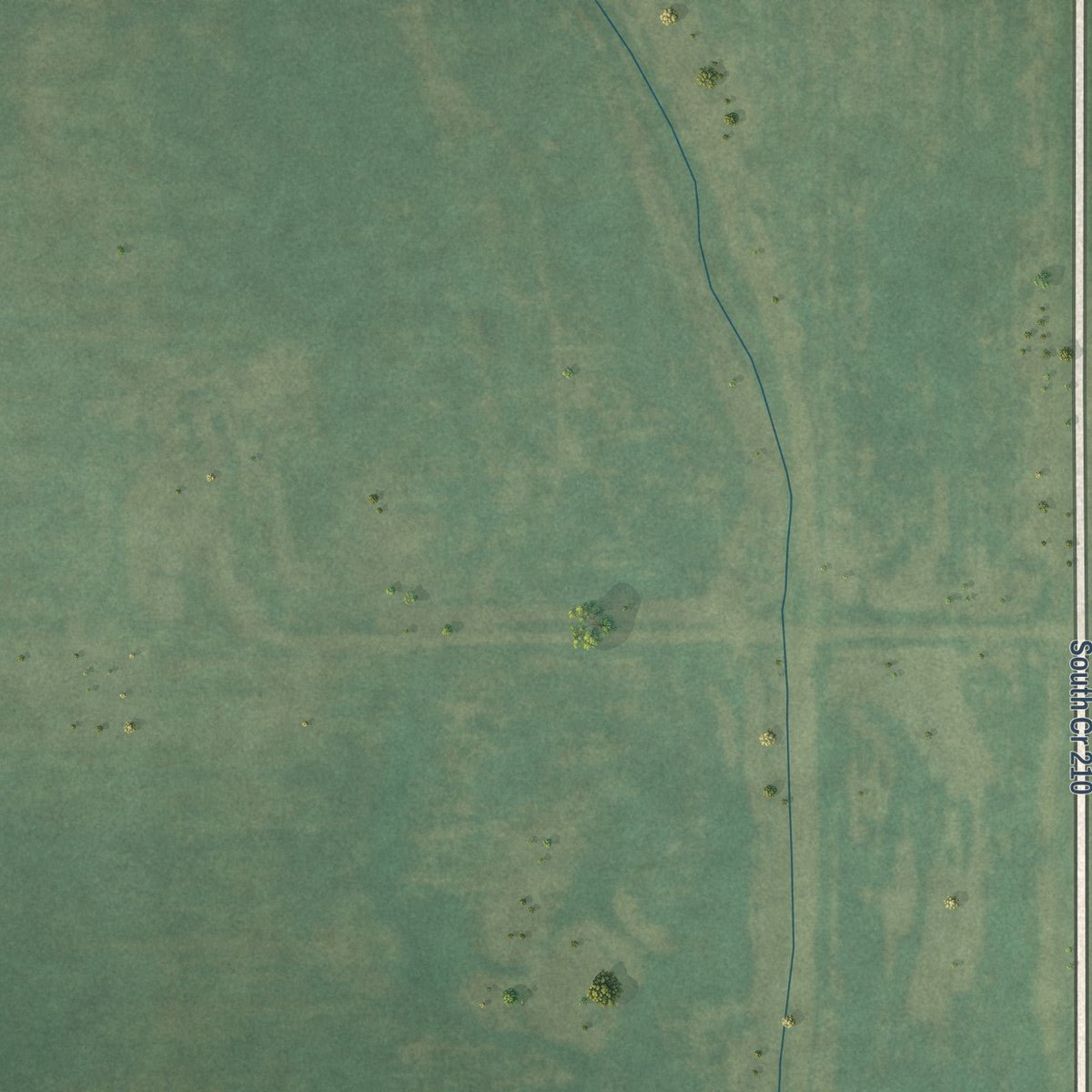 Second close-up of the map of Friendship, Oklahoma print showing more streets and buildings