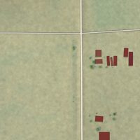 Second close-up of the map of Frisbee, Missouri print showing more streets and buildings