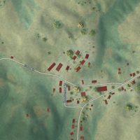 Second close-up of the map of Frohna, Missouri print showing more streets and buildings