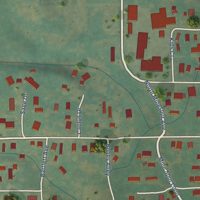 Second close-up of the map of Fromberg, Montana print showing more streets and buildings