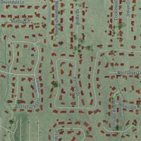 Second close-up of the map of Frontenac, Missouri print showing more streets and buildings