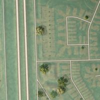 Second close-up of the map of Frontier, North Dakota print showing more streets and buildings