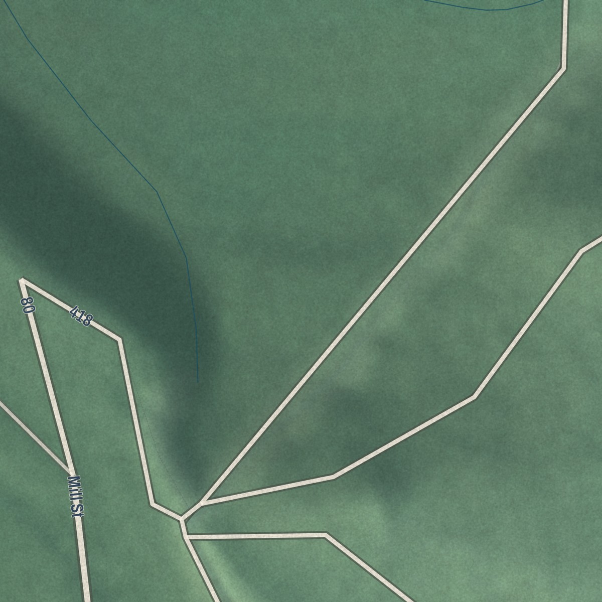 Second close-up of the map of Fulford, Colorado print showing more streets and buildings