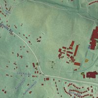 Second close-up of the map of Fulton, Maryland print showing more streets and buildings