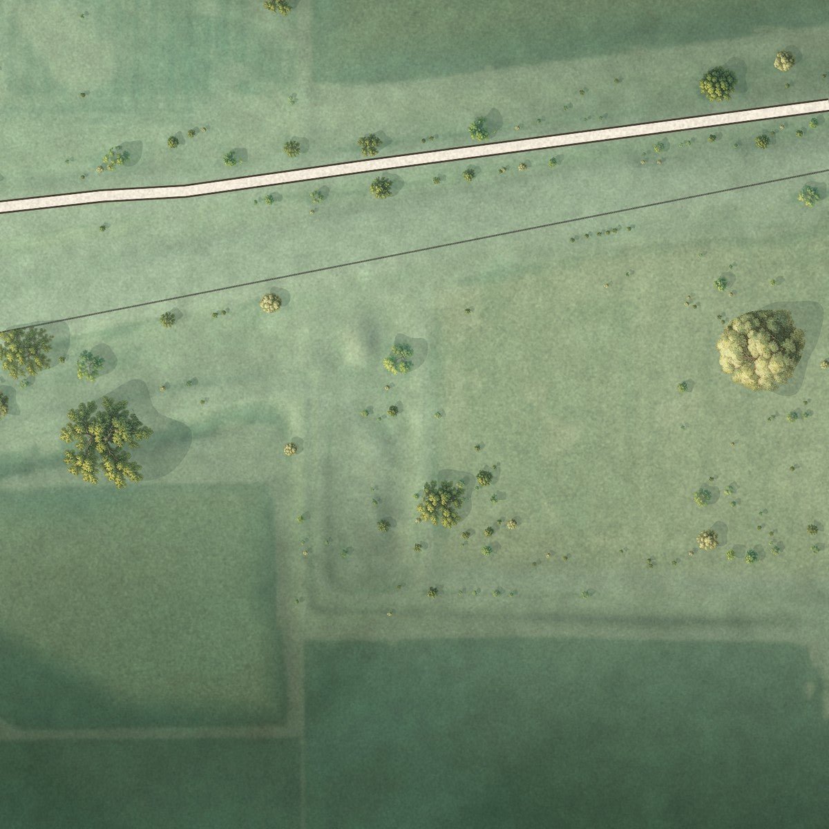 Second close-up of the map of Funk, Nebraska print showing more streets and buildings