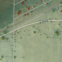 Second close-up of the map of Gage, Oklahoma print showing more streets and buildings