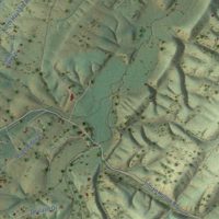 Second close-up of the map of Gainesboro, Virginia print showing more streets and buildings