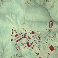 Second close-up of the map of Galena, Illinois print showing more streets and buildings