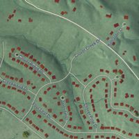 Second close-up of the map of Galena, Indiana print showing more streets and buildings