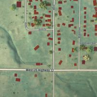 Second close-up of the map of Galien, Michigan print showing more streets and buildings