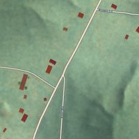 Second close-up of the map of Gamaliel, Arkansas print showing more streets and buildings