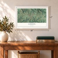 Gamaliel, Kentucky map, 12 x 18 inch print in a white frame in an entryway