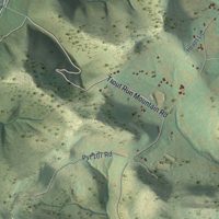 Second close-up of the map of Gamble, Pennsylvania print showing more streets and buildings
