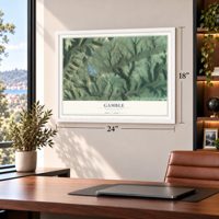 Gamble, Pennsylvania map, 18 x 24 inch print in a white frame in a home office