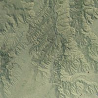 Second close-up of the map of Ganado, Arizona print showing more streets and buildings