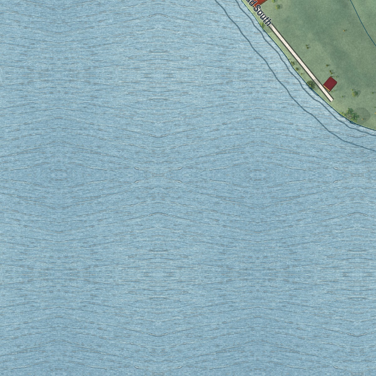 Second close-up of the map of Gandys Beach, New Jersey print showing more streets and buildings