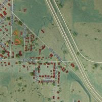 Second close-up of the map of Garden City, Missouri print showing more streets and buildings
