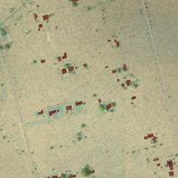 Second close-up of the map of Garden City, Texas print showing more streets and buildings