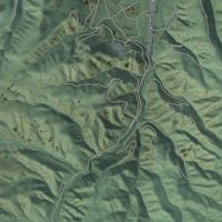 Second close-up of the map of Garden Valley, Idaho print showing more streets and buildings