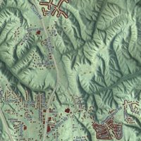 Second close-up of the map of Gardendale, Alabama print showing more streets and buildings