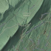 Second close-up of the map of Gardiner, New York print showing more streets and buildings