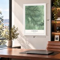 Garfield, Arkansas map, 18 x 24 inch print in a white frame in a home office