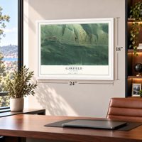 Garfield, Colorado map, 18 x 24 inch print in a white frame in a home office