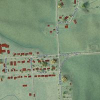 Second close-up of the map of Garretson, South Dakota print showing more streets and buildings