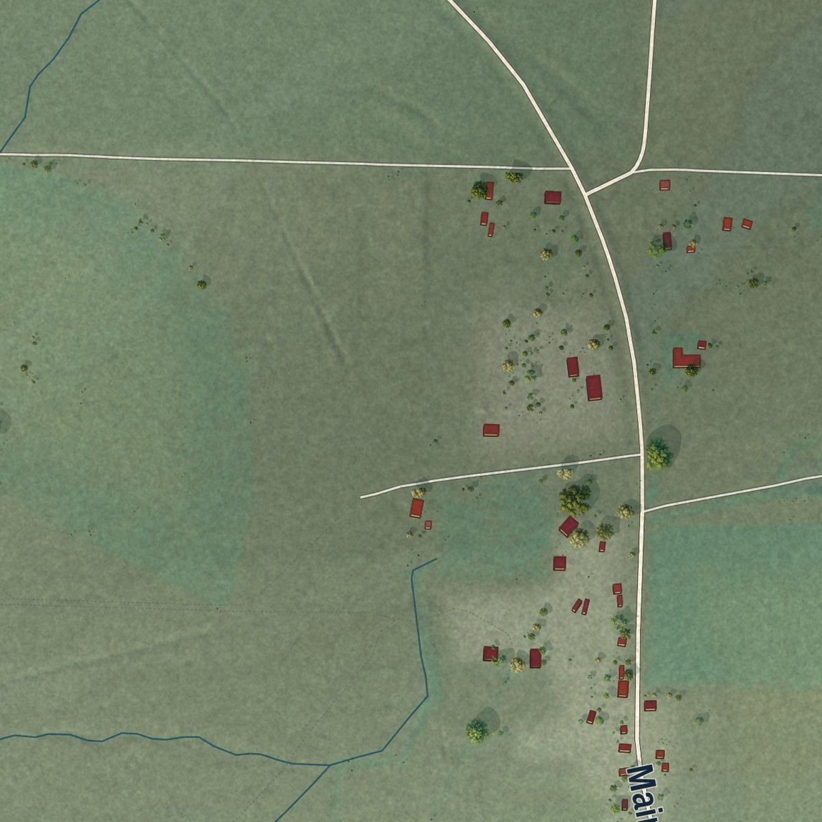 Second close-up of the map of Garrison, Utah print showing more streets and buildings