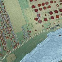 Second close-up of the map of Garyville, Louisiana print showing more streets and buildings