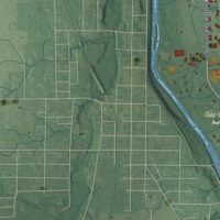 Second close-up of the map of Gas City, Indiana print showing more streets and buildings
