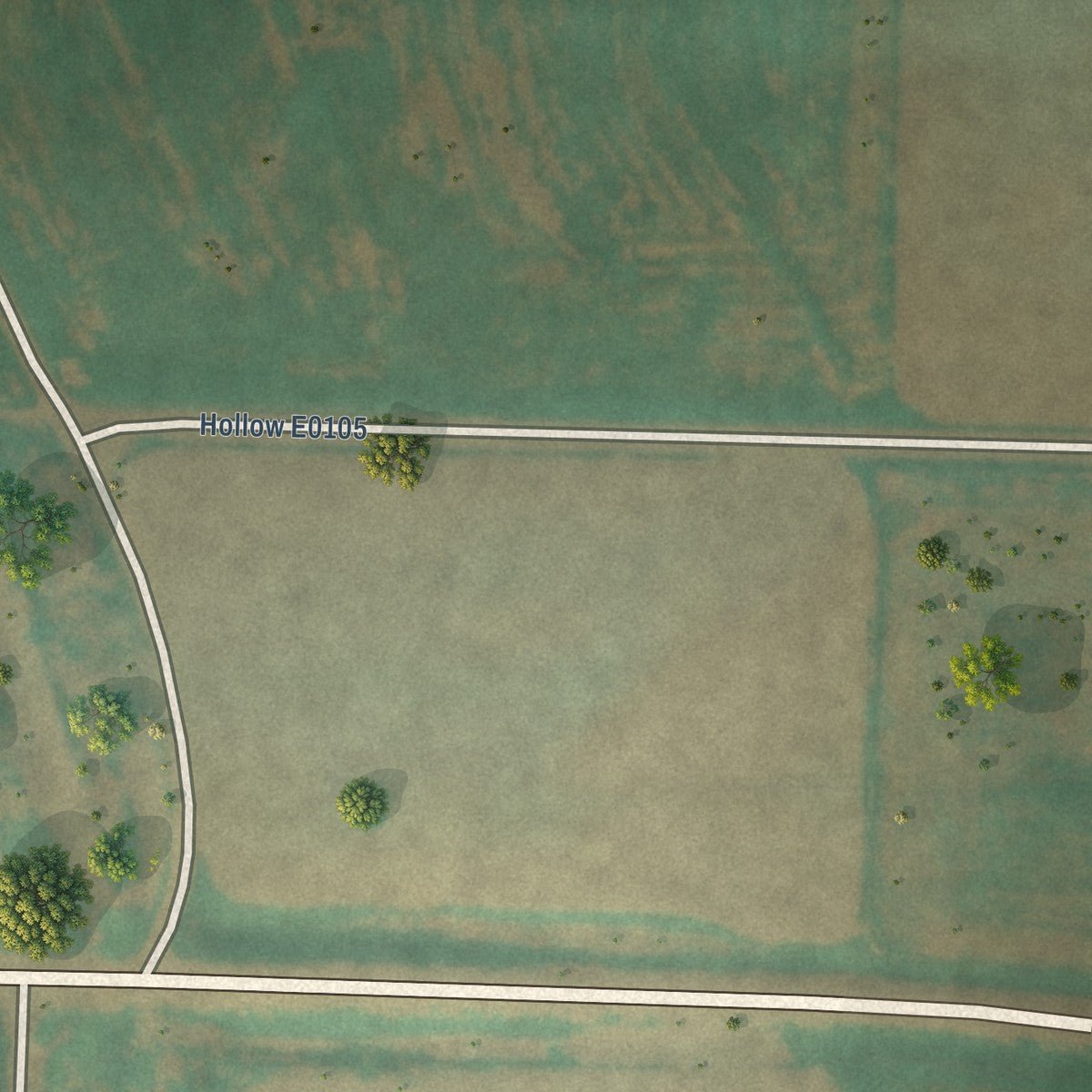 Second close-up of the map of Gate, Oklahoma print showing more streets and buildings