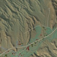 Second close-up of the map of Gateway, Colorado print showing more streets and buildings