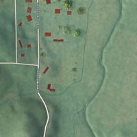 Second close-up of the map of Gattman, Mississippi print showing more streets and buildings