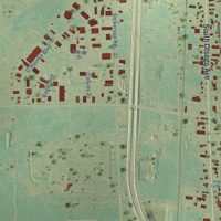 Second close-up of the map of Gaylord, Michigan print showing more streets and buildings