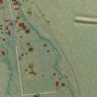 Second close-up of the map of Gazelle, California print showing more streets and buildings