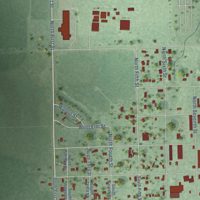 Second close-up of the map of Geneva, Nebraska print showing more streets and buildings