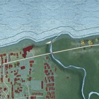 Second close-up of the map of Geneva-on-the-Lake, Ohio print showing more streets and buildings