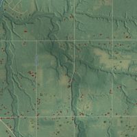 Second close-up of the map of Geneva, Van Buren County, Michigan print showing more streets and buildings